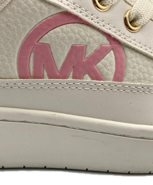 MICHAEL KORS（マイケル・コース）MICHAEL KORS (マイケル・コース) ロゴスニーカー ホワイト×ピンク サイズ:5.5Mの古着・服飾アイテム
