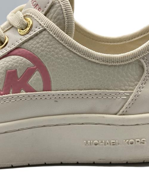MICHAEL KORS（マイケル・コース）MICHAEL KORS (マイケル・コース) ロゴスニーカー ホワイト×ピンク サイズ:5.5Mの古着・服飾アイテム