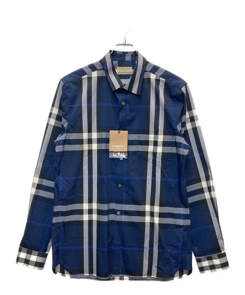 BURBERRY（バーバリー）BURBERRY (バーバリー) 長袖シャツ ネイビー サイズ:M 未使用品の古着・服飾アイテム