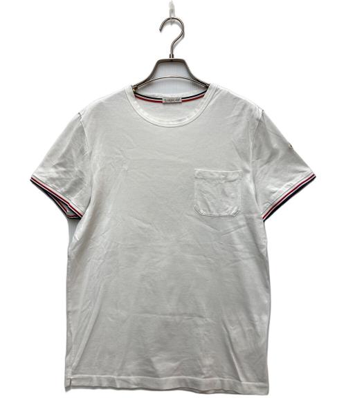 MONCLER（モンクレール）MONCLER (モンクレール) ポケットTシャツ ホワイト サイズ:Sの古着・服飾アイテム