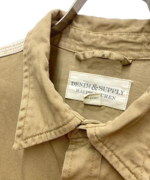 Denim & Supply Ralph Lauren（デニム＆サプライ ラルフローレン）Denim & Supply Ralph Lauren (デニム＆サプライ ラルフローレン) ワークシャツ 星条旗デザイン ベージュ サイズ:S 170/92Aの古着・服飾アイテム