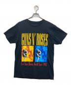 GUNS N ROSESガンズ・アンド・ローゼズ）の古着「バンドTシャツ USE YOUR ILLUSION WORLD TOUR 1992」｜ブラック