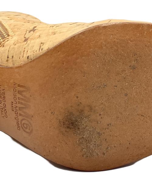 MM6 Maison Margiela（エムエムシックスメゾンマルジェラ）MM6 Maison Margiela (エムエムシックスメゾンマルジェラ) CORK ANKLE BOOTS ベージュ サイズ:36の古着・服飾アイテム