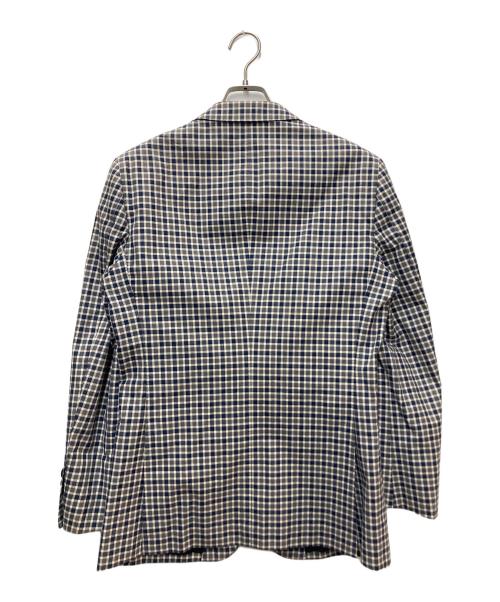 BURBERRY BLACK LABEL（バーバリーブラックレーベル）BURBERRY BLACK LABEL (バーバリーブラックレーベル) テーラードジャケット ネイビー×グレー サイズ:Mの古着・服飾アイテム