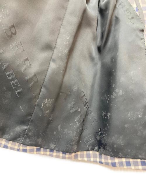 BURBERRY BLACK LABEL（バーバリーブラックレーベル）BURBERRY BLACK LABEL (バーバリーブラックレーベル) テーラードジャケット ネイビー×グレー サイズ:Mの古着・服飾アイテム