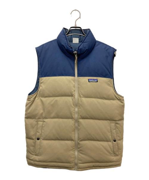 Patagonia（パタゴニア）Patagonia (パタゴニア) Reversible Bivy Down Vest ベージュ×ネイビー サイズ:Mの古着・服飾アイテム