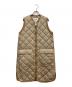 Barbour（バブアー）の古着「キルティングロングジレ」｜ベージュ