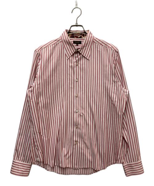 Paul Smith COLLECTION（ポールスミス コレクション）Paul Smith COLLECTION (ポールスミス コレクション) ストライプシャツ レッド×ホワイト サイズ:XLの古着・服飾アイテム