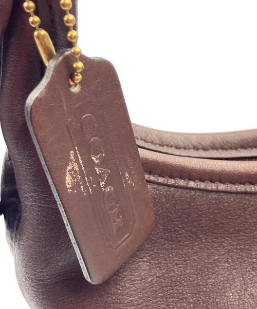 COACH（コーチ）COACH (コーチ) グレインレザーショルダーバッグ ブラウンの古着・服飾アイテム