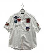 AVIREXアヴィレックス）の古着「TOPGUN SHORT SLEEVE SHIRT」｜ホワイト