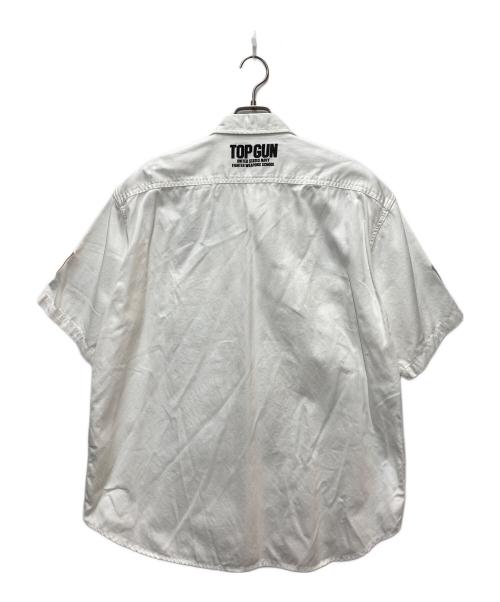 AVIREX（アヴィレックス）AVIREX (アヴィレックス) TOPGUN SHORT SLEEVE SHIRT ホワイト サイズ:2XLの古着・服飾アイテム