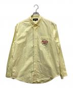 AVIREXアヴィレックス）の古着「L/S OXFORD BUTTON DOWN SHIRT DINERS」｜イエロー