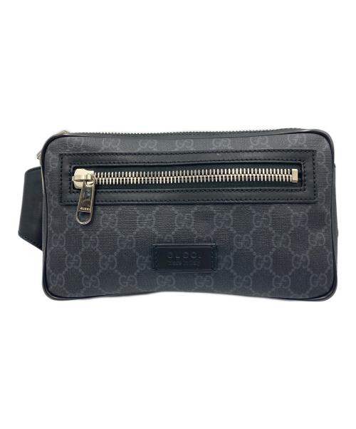 GUCCI（グッチ）GUCCI (グッチ) ウエストバッグ GGスプリーム ブラックの古着・服飾アイテム