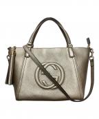 GUCCIグッチ）の古着「2WAYバッグ ソーホー」｜メタリック