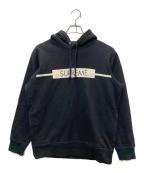 SUPREMEシュプリーム）の古着「CHEST TWILL TAPE HOODED SWEATSHIRT」｜ブラック