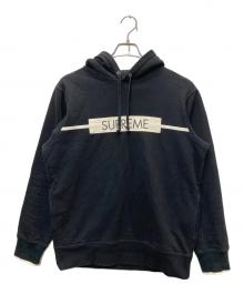 SUPREME（シュプリーム）の古着「CHEST TWILL TAPE HOODED SWEATSHIRT」｜ブラック