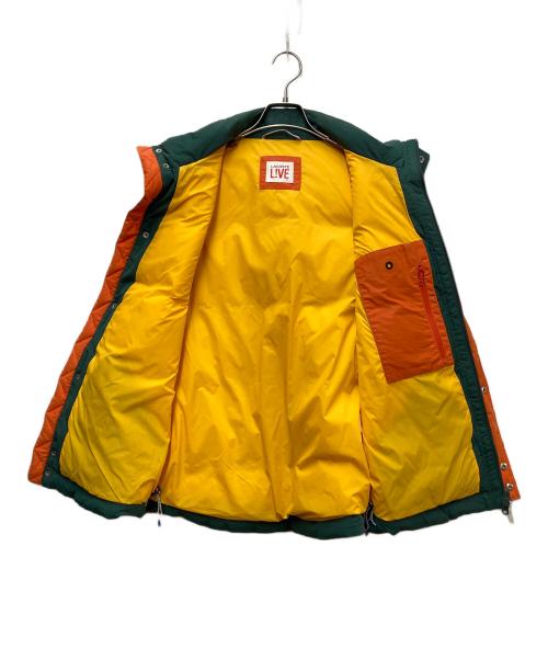 LACOSTE LIVE（ラコステライブ）LACOSTE LIVE (ラコステライブ) ダウンベスト グリーン×オレンジ サイズ:52の古着・服飾アイテム