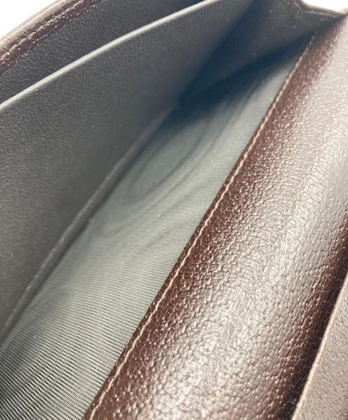 GUCCI（グッチ）GUCCI (グッチ) Wホック長財布 GGキャンバス ベージュ×ブラウンの古着・服飾アイテム