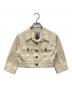 GAULTIER JEANS（ゴルチエジーンズ）の古着「クロップドデニムジャケット」｜ベージュ