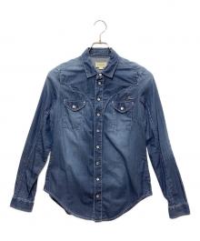 DIESEL（ディーゼル）の古着「ウエスタンシャツ」｜ブルー