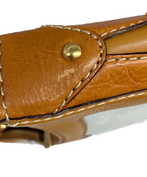 MICHAEL KORS（マイケル・コース）MICHAEL KORS (マイケル・コース) ハンドバッグ ホワイト×ブラウンの古着・服飾アイテム