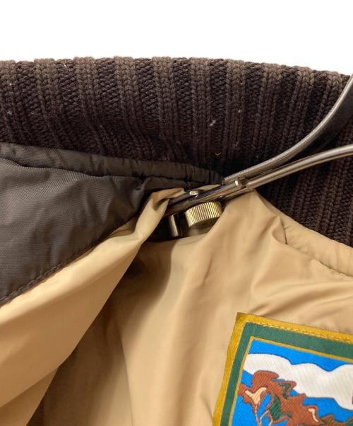 DSQUARED2（ディースクエアード）DSQUARED2 (ディースクエアード) レザー切替ダウンジャケット ブラウン サイズ:46の古着・服飾アイテム