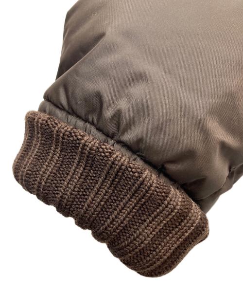 DSQUARED2（ディースクエアード）DSQUARED2 (ディースクエアード) レザー切替ダウンジャケット ブラウン サイズ:46の古着・服飾アイテム