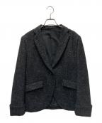 MARGARET HOWELL×Harris Tweedマーガレットハウエル×ハリスツイード）の古着「MARGARET HOWELL×Harris Tweedテーラードジャケット」｜ブラック