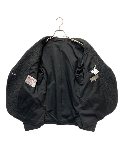 MARGARET HOWELL（マーガレットハウエル）MARGARET HOWELL (マーガレットハウエル) Harris Tweed (ハリスツイード) MARGARET HOWELL×Harris Tweedテーラードジャケット ブラック サイズ:SIZE 2の古着・服飾アイテム