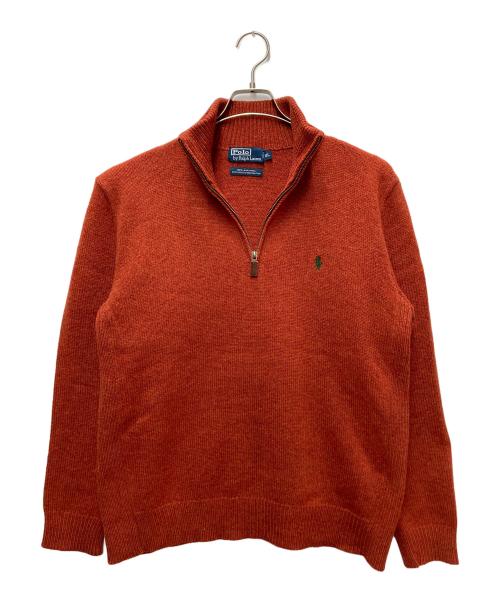 POLO RALPH LAUREN（ポロ・ラルフローレン）POLO RALPH LAUREN (ポロ・ラルフローレン) ハーフジップニット オレンジ サイズ:XLの古着・服飾アイテム