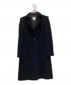 ARMANI COLLEZIONIアルマーニ コレツィオーニ）の古着「ARMANI COLLEZIONI　アンゴラ混コート」｜ブラック