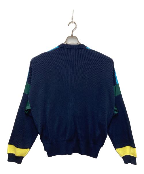 ENFOLD（エンフォルド）ENFOLD (エンフォルド) マルチカラーニットカーディガン ネイビー サイズ:38の古着・服飾アイテム