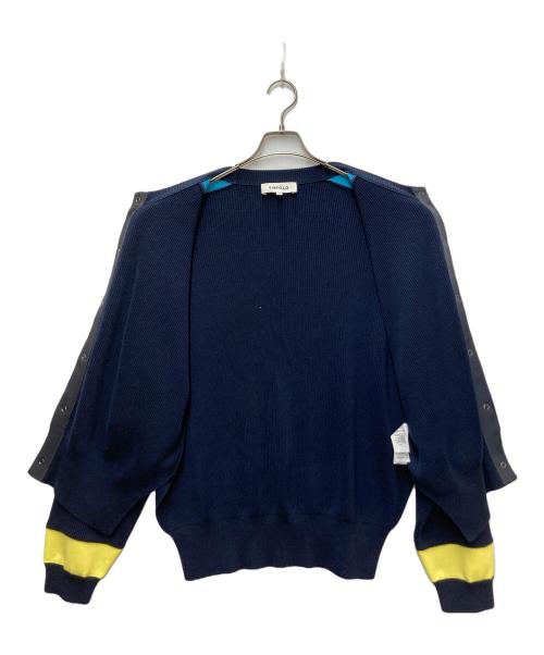 ENFOLD（エンフォルド）ENFOLD (エンフォルド) マルチカラーニットカーディガン ネイビー サイズ:38の古着・服飾アイテム