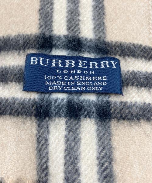 BURBERRY LONDON（バーバリーロンドン）BURBERRY LONDON (バーバリーロンドン) ノバチェックカシミヤマフラー ベージュの古着・服飾アイテム