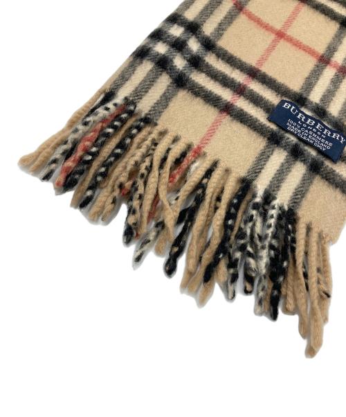 BURBERRY LONDON（バーバリーロンドン）BURBERRY LONDON (バーバリーロンドン) ノバチェックカシミヤマフラー ベージュの古着・服飾アイテム