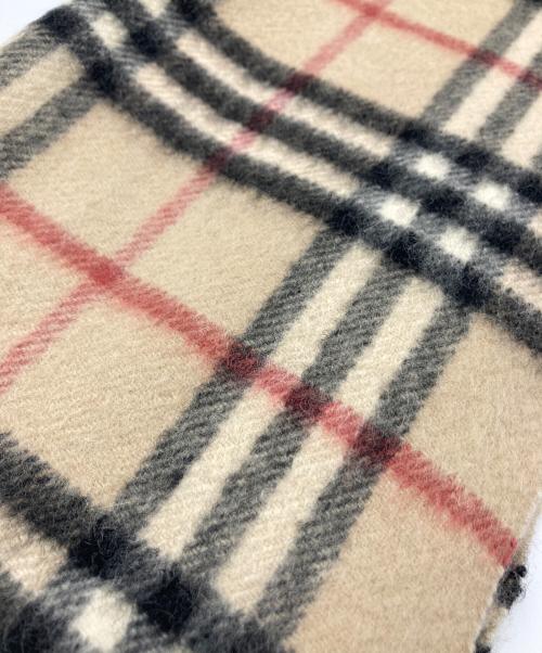 BURBERRY LONDON（バーバリーロンドン）BURBERRY LONDON (バーバリーロンドン) ノバチェックカシミヤマフラー ベージュの古着・服飾アイテム