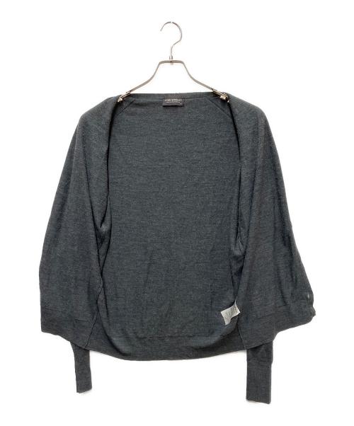 JOHN SMEDLEY（ジョンスメドレー）JOHN SMEDLEY (ジョンスメドレー) 薄手カーディガン グレー サイズ:Mの古着・服飾アイテム