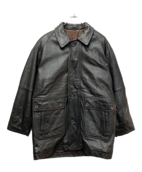 NO BRAND（ノーブランド）NO BRAND (ノーブランド) シープレザージャケット ブラック サイズ:SIZE Mの古着・服飾アイテム