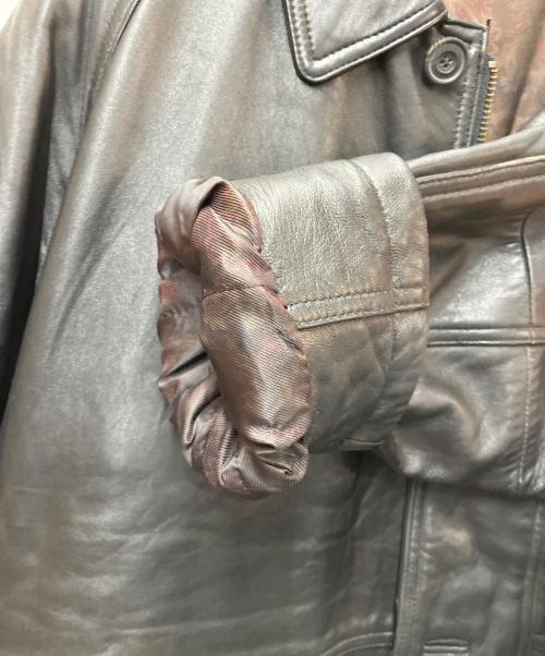 NO BRAND（ノーブランド）NO BRAND (ノーブランド) シープレザージャケット ブラック サイズ:SIZE Mの古着・服飾アイテム