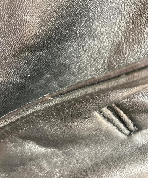 NO BRAND（ノーブランド）NO BRAND (ノーブランド) シープレザージャケット ブラック サイズ:SIZE Mの古着・服飾アイテム