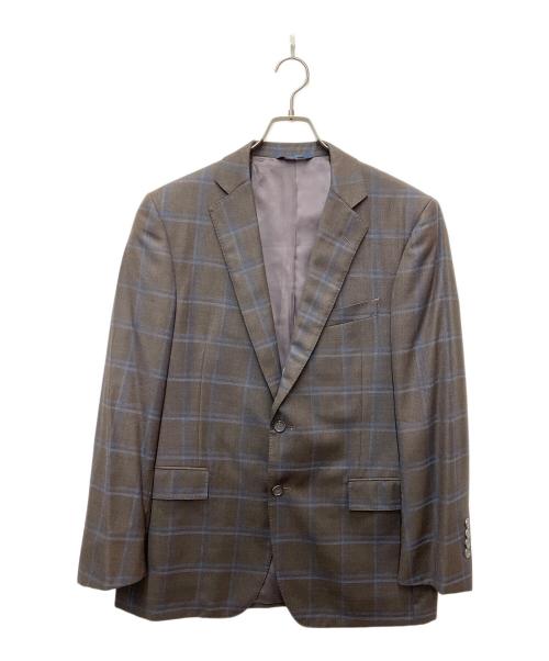 BROOKS BROTHERS（ブルックスブラザーズ）BROOKS BROTHERS (ブルックスブラザーズ) テーラードジャケット ブラウン×ネイビー サイズ:40の古着・服飾アイテム