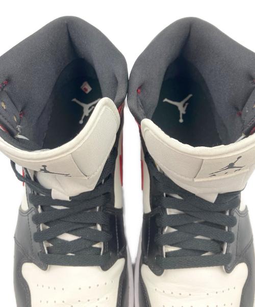 NIKE（ナイキ）NIKE (ナイキ) スニーカー AIR JORDAN 1 MID（エアジョーダン1 ミッド） ブラック×レッド×ホワイト サイズ:SIZE XXLの古着・服飾アイテム