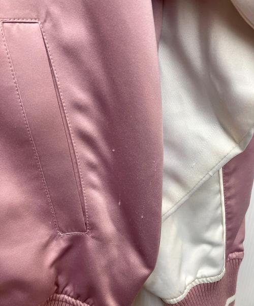 Disney RESORT（ディズニーリゾート）Disney RESORT (ディズニーリゾート) スカジャン ピンク×ホワイト サイズ:Mの古着・服飾アイテム