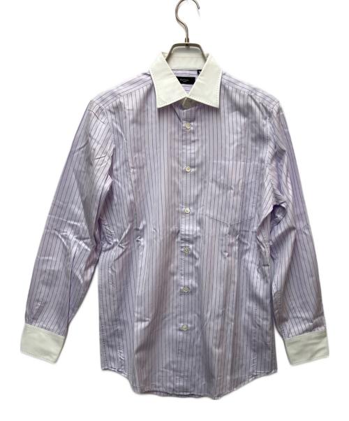 Paul Smith London（ポールスミスロンドン）Paul Smith London (ポールスミスロンドン) 長袖シャツ パープル×ホワイト サイズ:SIZE Mの古着・服飾アイテム