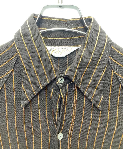 Capri（カプリ）Capri (カプリ) CAPRIストライプシャツ ブラウン サイズ:SIZE 不明の古着・服飾アイテム