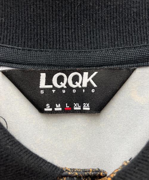 LQQK STUDIO（ルックスタジオ）LQQK STUDIO (ルックスタジオ) 長袖カットソー オレンジ×ブラック サイズ:42の古着・服飾アイテム