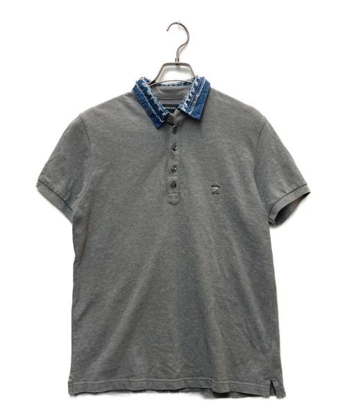 DIESEL（ディーゼル）DIESEL (ディーゼル) デニムカラーポロシャツ グレー サイズ:Mの古着・服飾アイテム