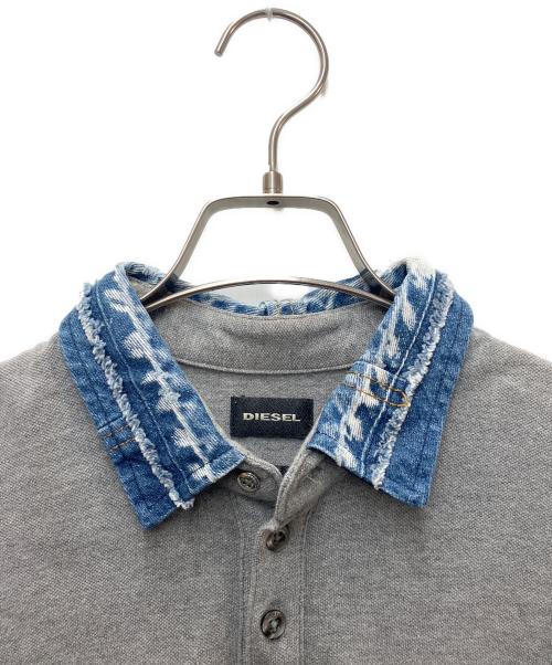 DIESEL（ディーゼル）DIESEL (ディーゼル) デニムカラーポロシャツ グレー サイズ:Mの古着・服飾アイテム