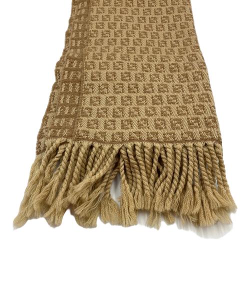 FENDI（フェンディ）FENDI (フェンディ) ズッキーノウールマフラー ブラウンの古着・服飾アイテム
