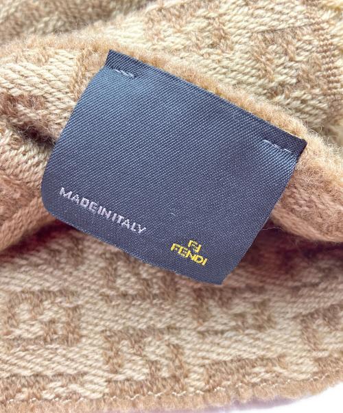 FENDI（フェンディ）FENDI (フェンディ) ズッキーノウールマフラー ブラウンの古着・服飾アイテム